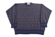 80's Idea Uomo Multipattern Knit Sweater - Sweater - Thrifted Threads