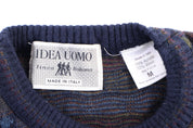 80's Idea Uomo Multipattern Knit Sweater - Sweater - Thrifted Threads