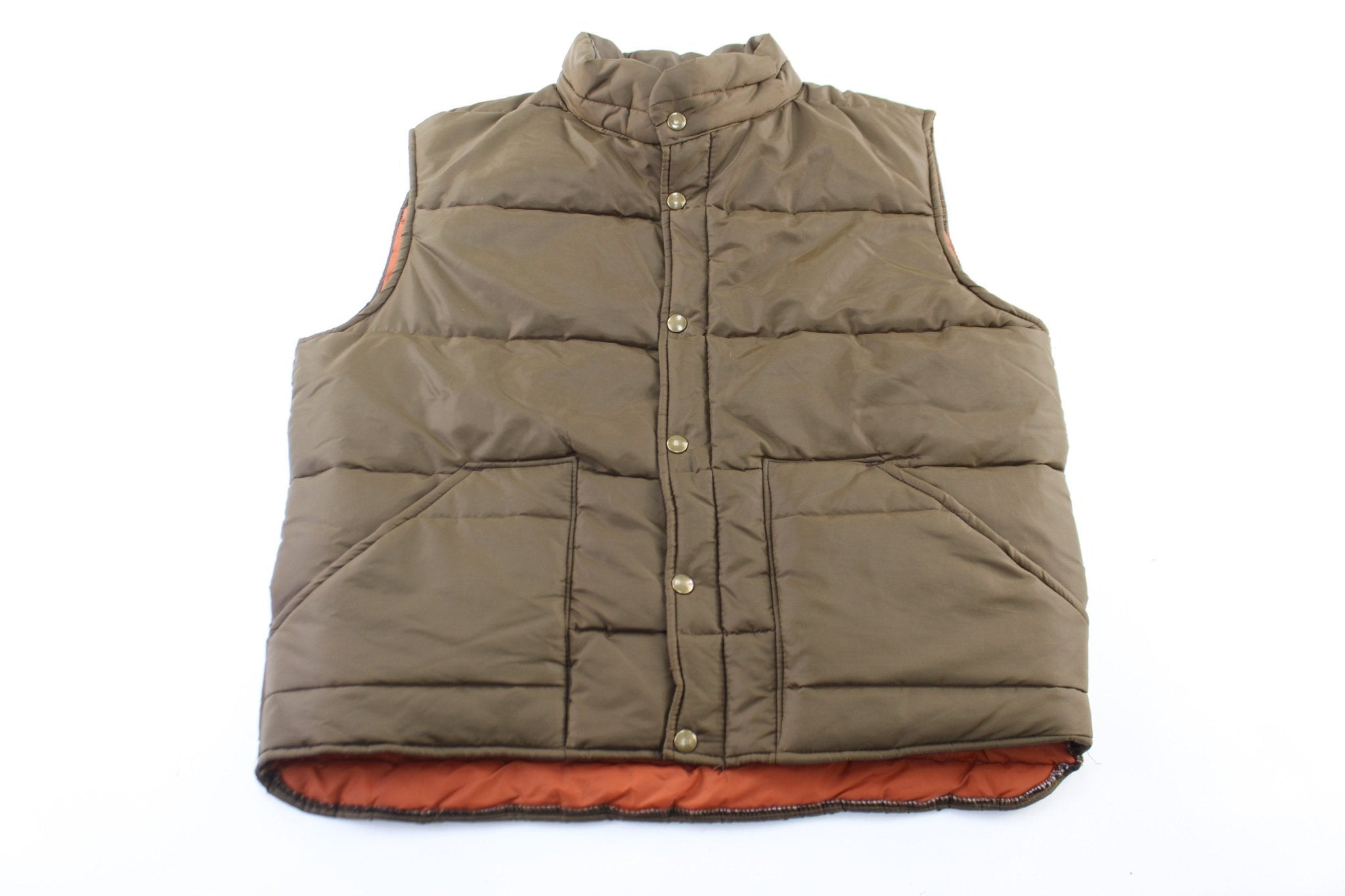 80's JcPenny Brown Puffer Vest - Jacket - Thrifted Threads