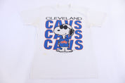 80's Joe Cool Snoopy Cleveland Browns Football T-shirt - Shirts & Tops - Thrifted Threads