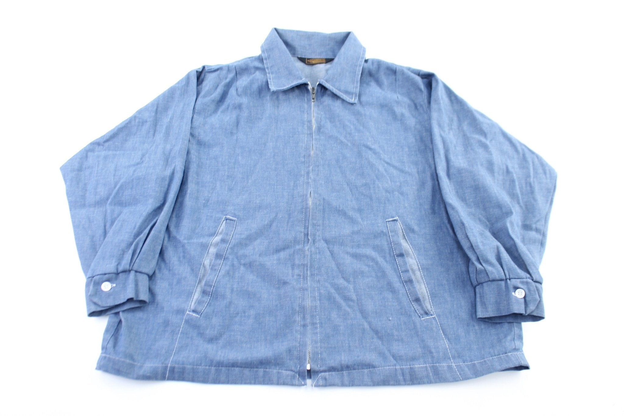 80's K-Brand Blue Zip Up Jacket - Jackets - Thrifted Threads