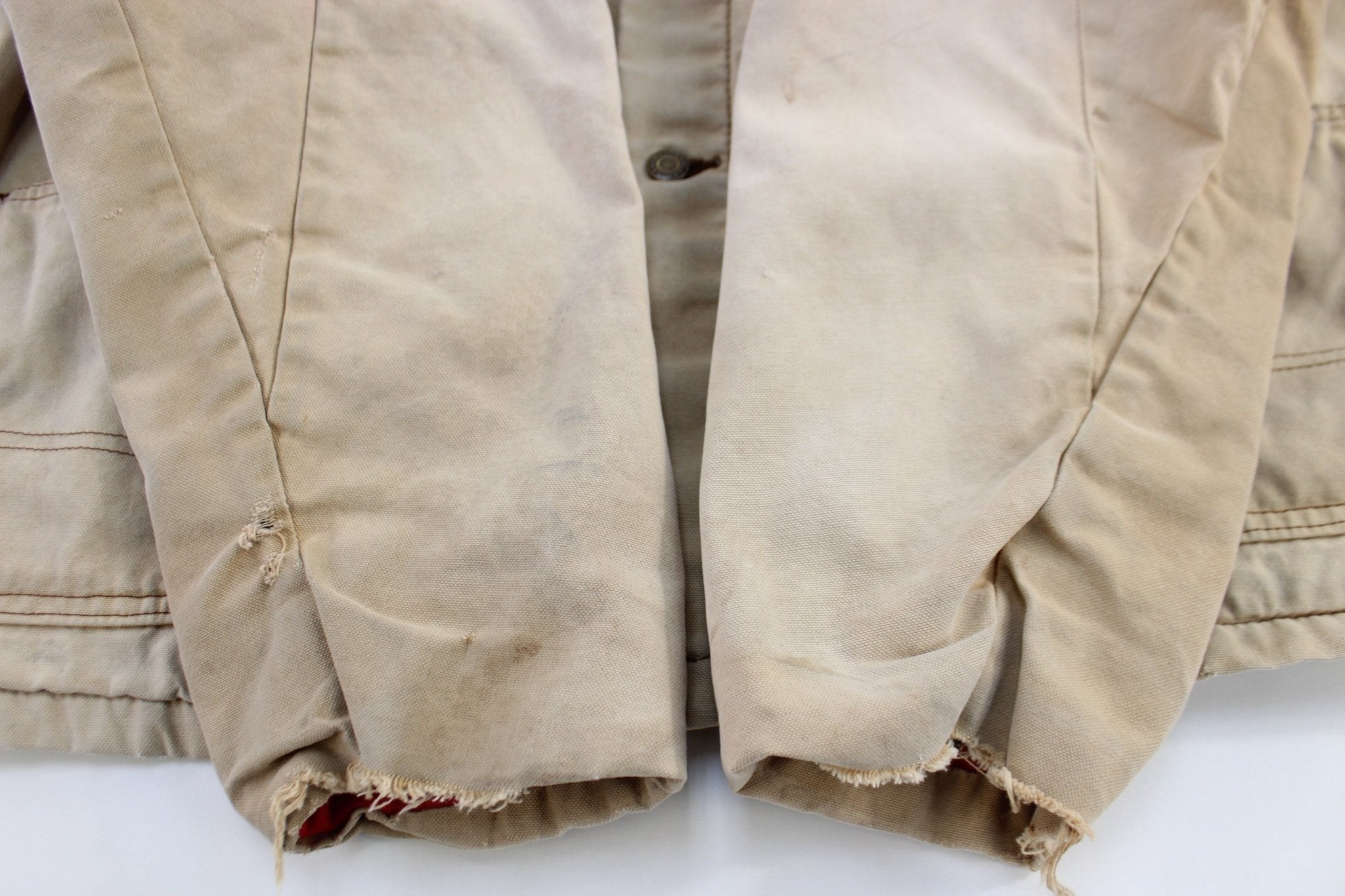 80's Key Tan Blanket Lined Chore Jacket - ThriftedThreads.com
