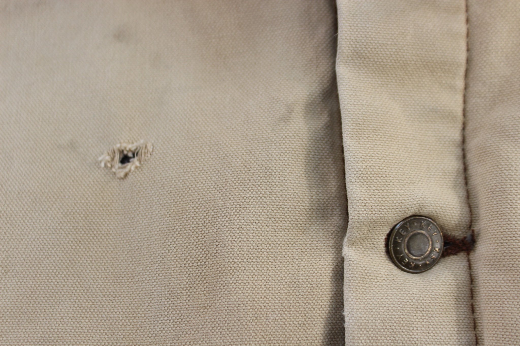 80's Key Tan Blanket Lined Chore Jacket - ThriftedThreads.com