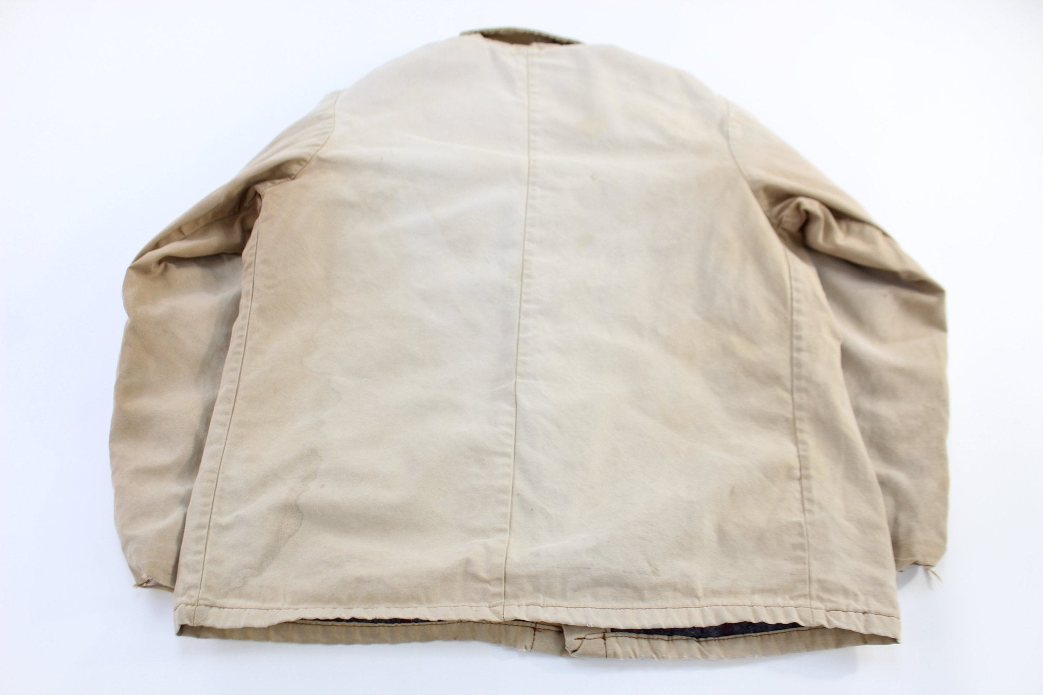 80's Key Tan Blanket Lined Chore Jacket - ThriftedThreads.com