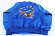 80's Korea Souvenir Embroidered Eagle Bomber Jacket - ThriftedThreads.com