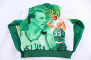 80's Larry Bird Boston Celtics Basketball Bomber Jacket - Jacket - Thrifted Threads