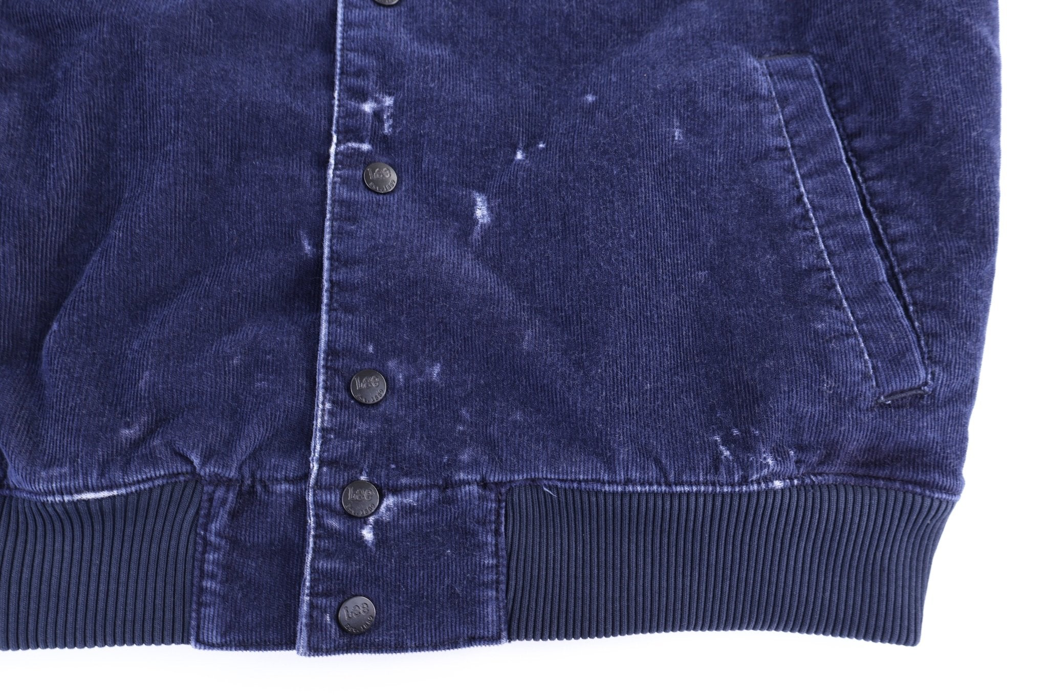 80's Lee Blue Corduroy Bomber Jacket - Jacket - Thrifted Threads