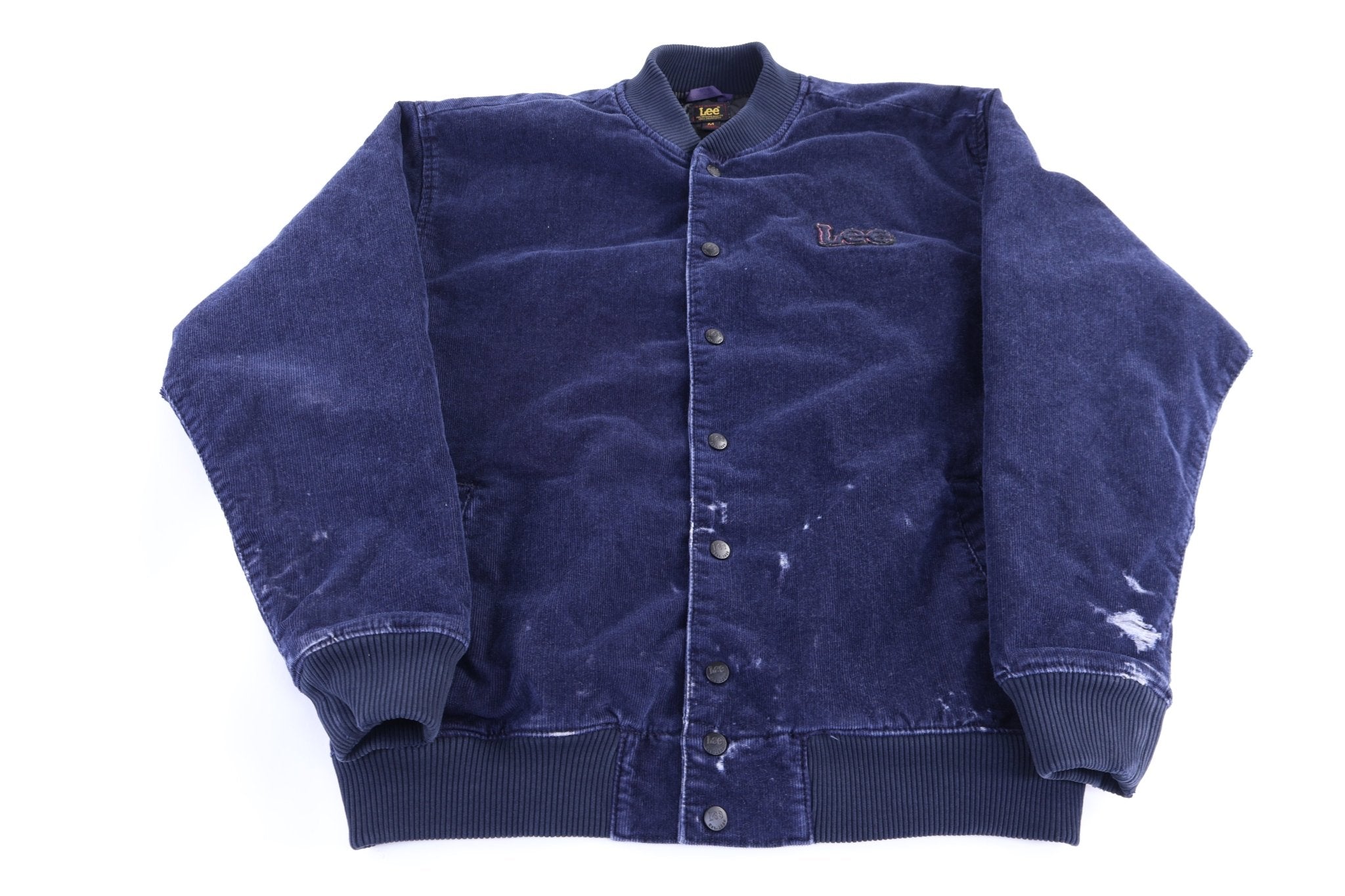 80's Lee Blue Corduroy Bomber Jacket - Jacket - Thrifted Threads