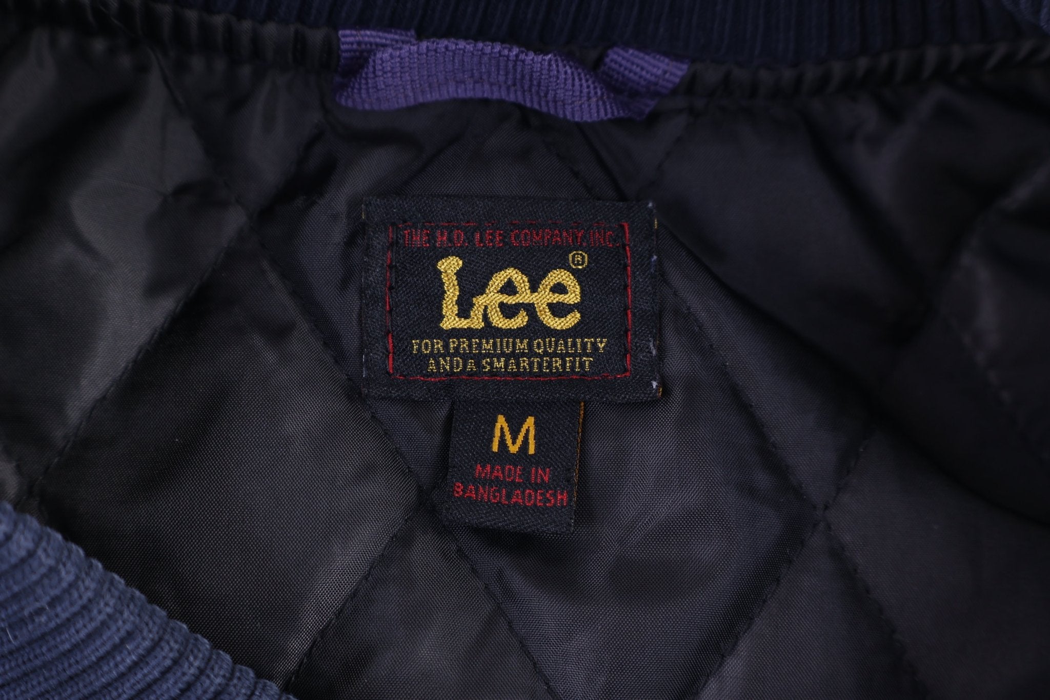 80's Lee Blue Corduroy Bomber Jacket - Jacket - Thrifted Threads