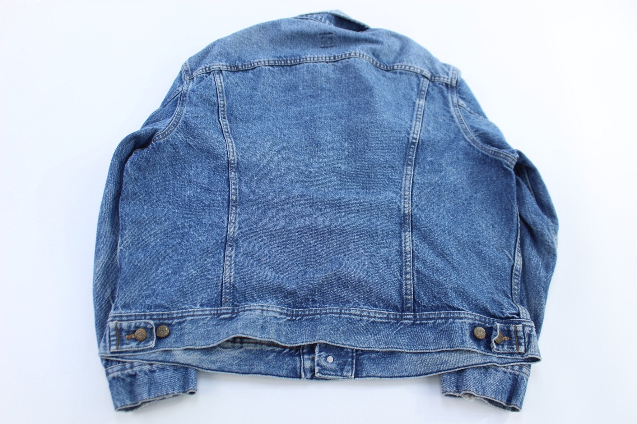 80's Lee Medium Wash Denim Trucker Jacket - Jacket - Thrifted Threads