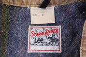 80's Lee Storm Rider Blanket Lined Black Denim Jacket - Jacket - Thrifted Threads