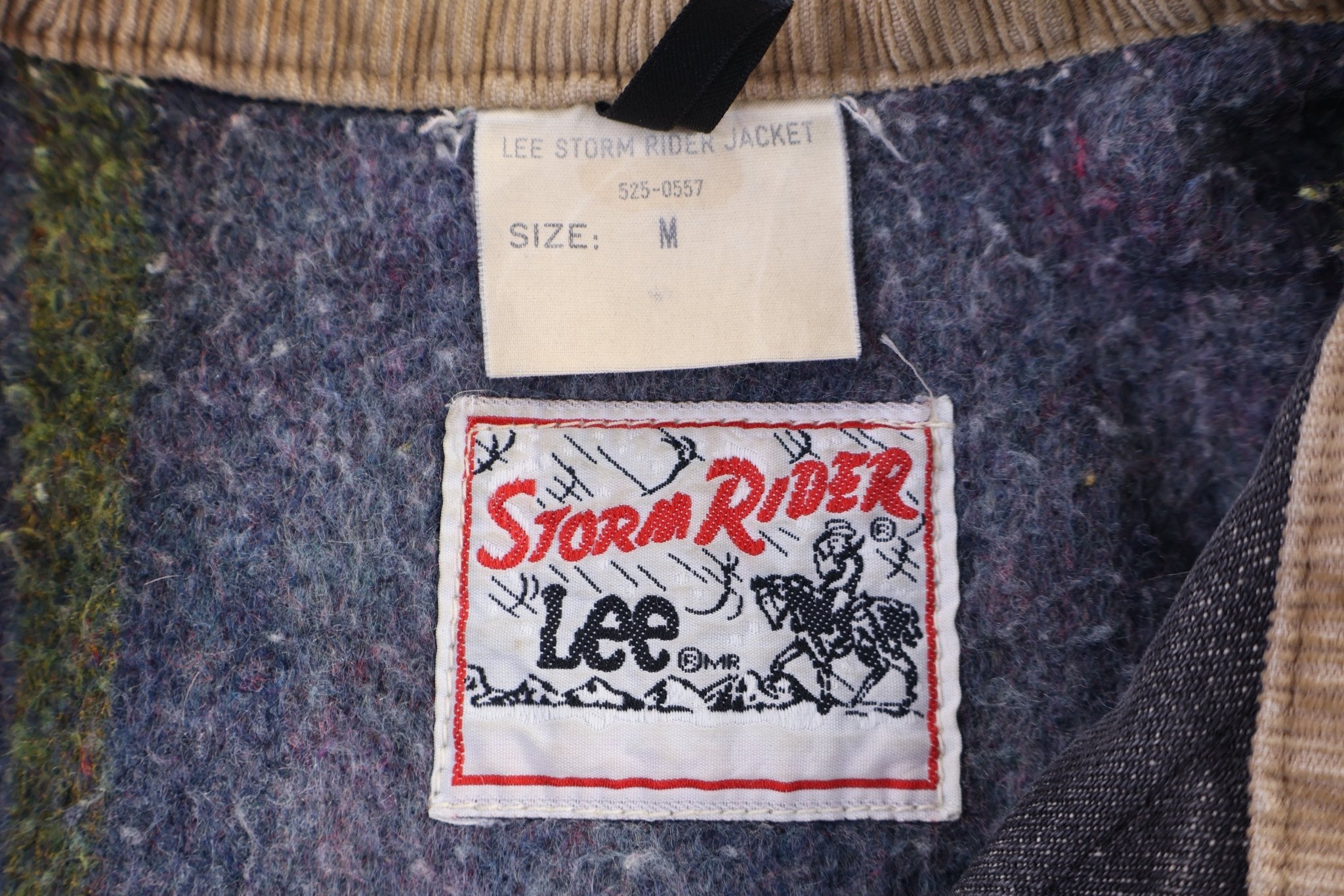 80's Lee Storm Rider Blanket Lined Black Denim Jacket - Jacket - Thrifted Threads