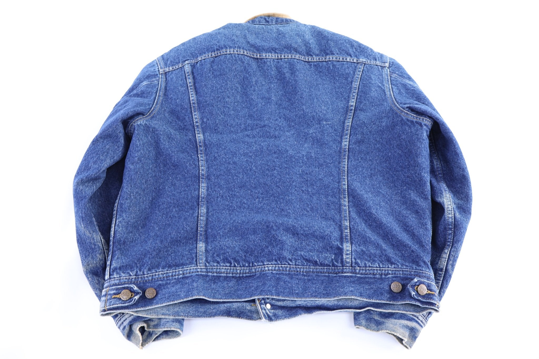 80's Lee Storm Rider Dark Wash Denim Jacket - Jacket - Thrifted Threads