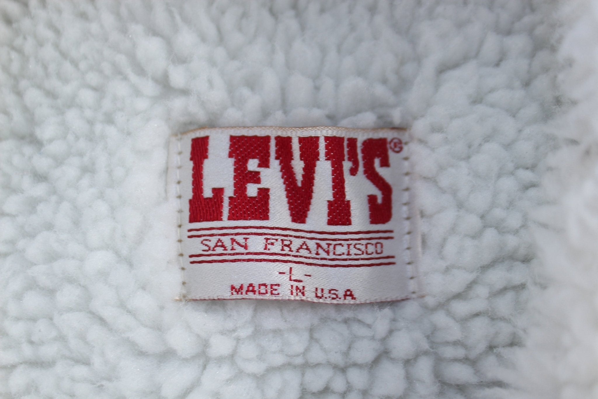 80's Levi's Black Washed Sherpa Lined Vest - Vest - Thrifted Threads