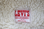 80's Levi's Medium Wash Sherpa Lined Jacket - Jacket - Thrifted Threads