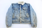80's Levi's Medium Wash Sherpa Lined Trucker Jacket - Jacket - Thrifted Threads