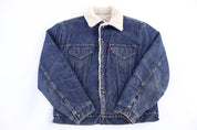 80's Levi's Sherpa Lined Dark Wash Denim Jacket - Jacket - Thrifted Threads