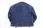 80's Levi's Sherpa Lined Dark Wash Denim Jacket - Jacket - Thrifted Threads