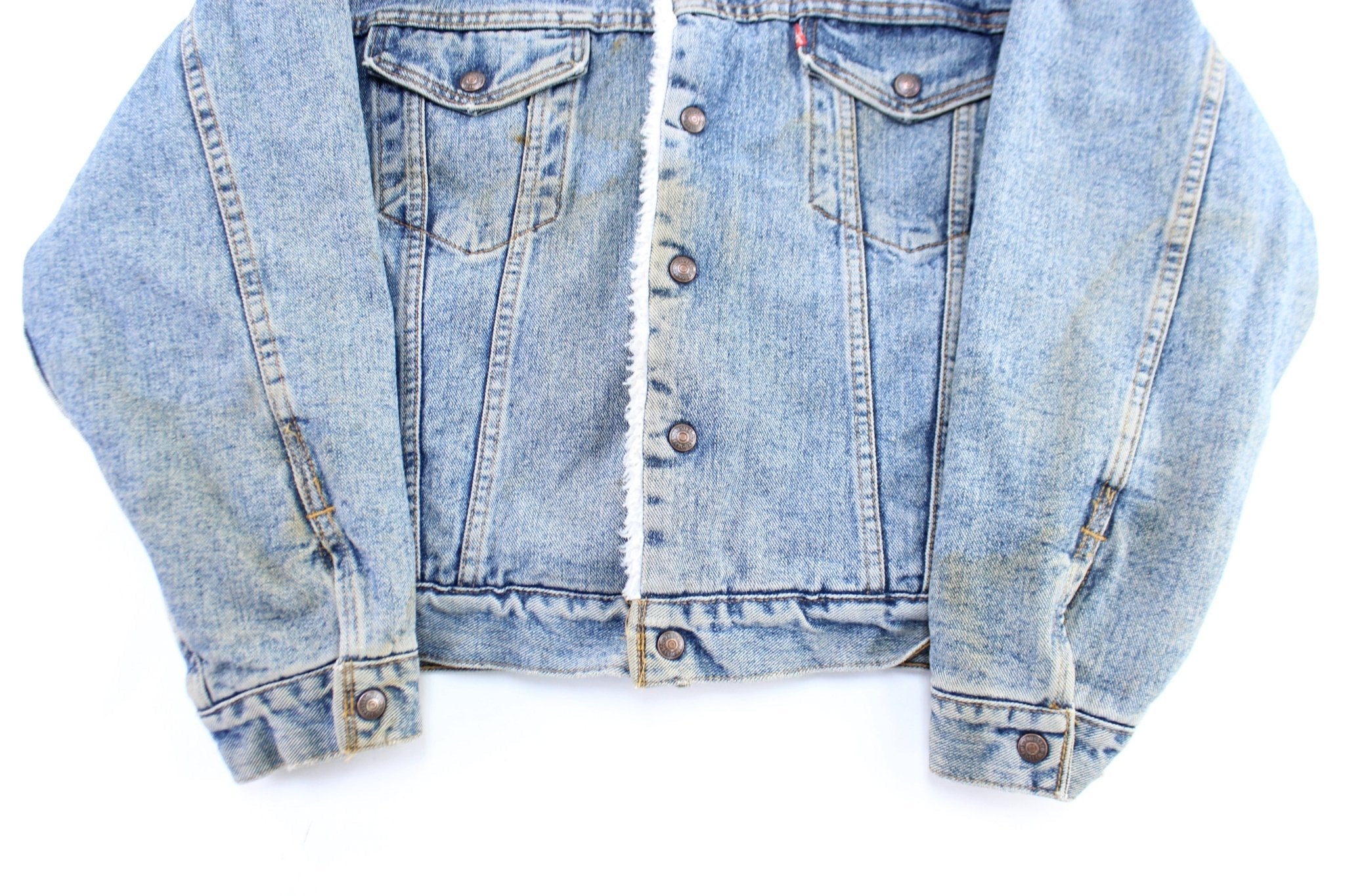 80's Levi's Sherpa Lined Denim Trucker Jacket - Jacket - Thrifted Threads