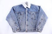 80's Levi's Sherpa Lined Denim Trucker Jacket - Jacket - Thrifted Threads