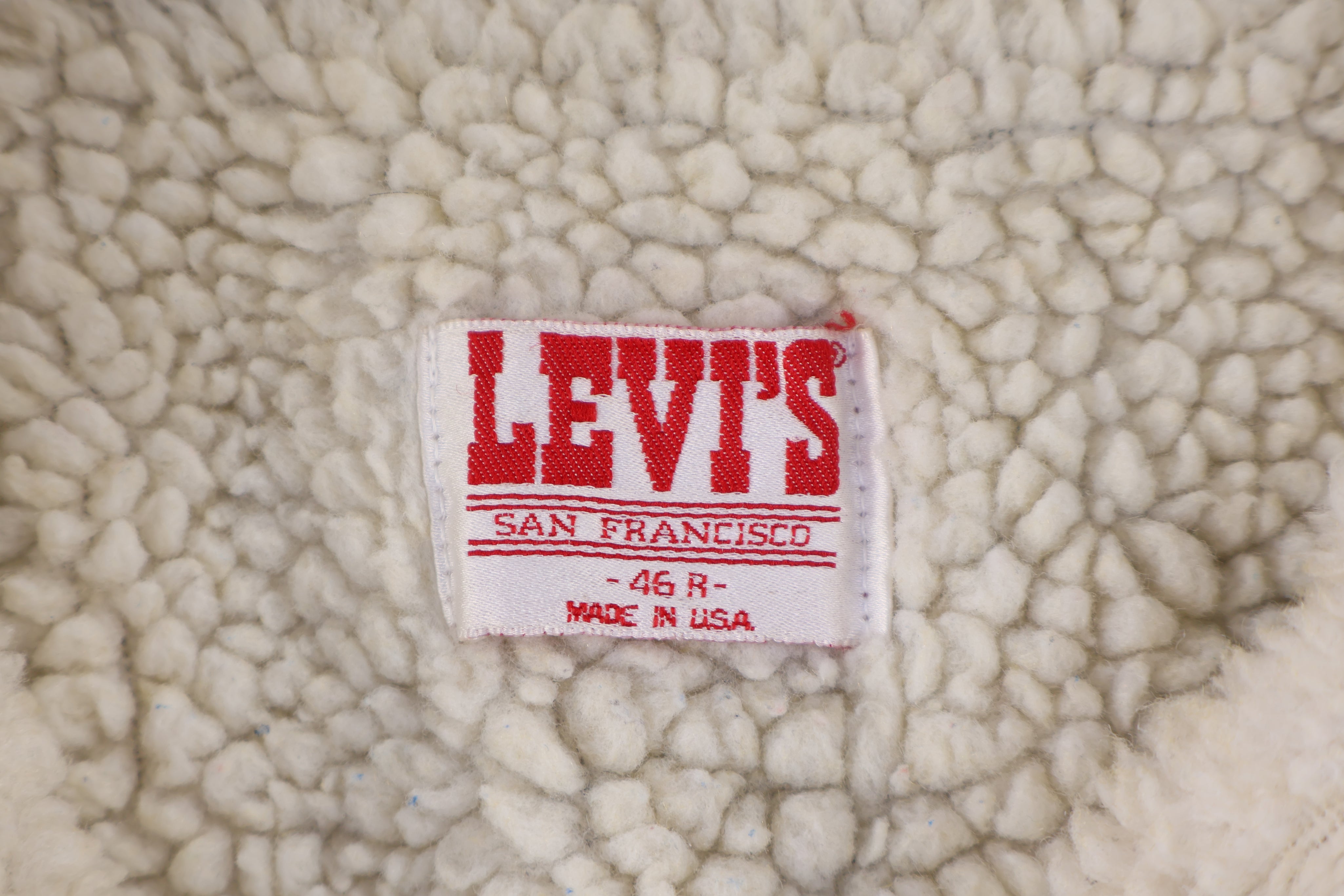 80's Levi's Sherpa Lined Light Wash Denim Jacket - Jacket - Thrifted Threads
