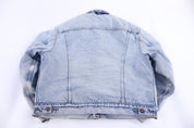 80's Levi's Sherpa Lined Light Wash Denim Jacket - Jacket - Thrifted Threads