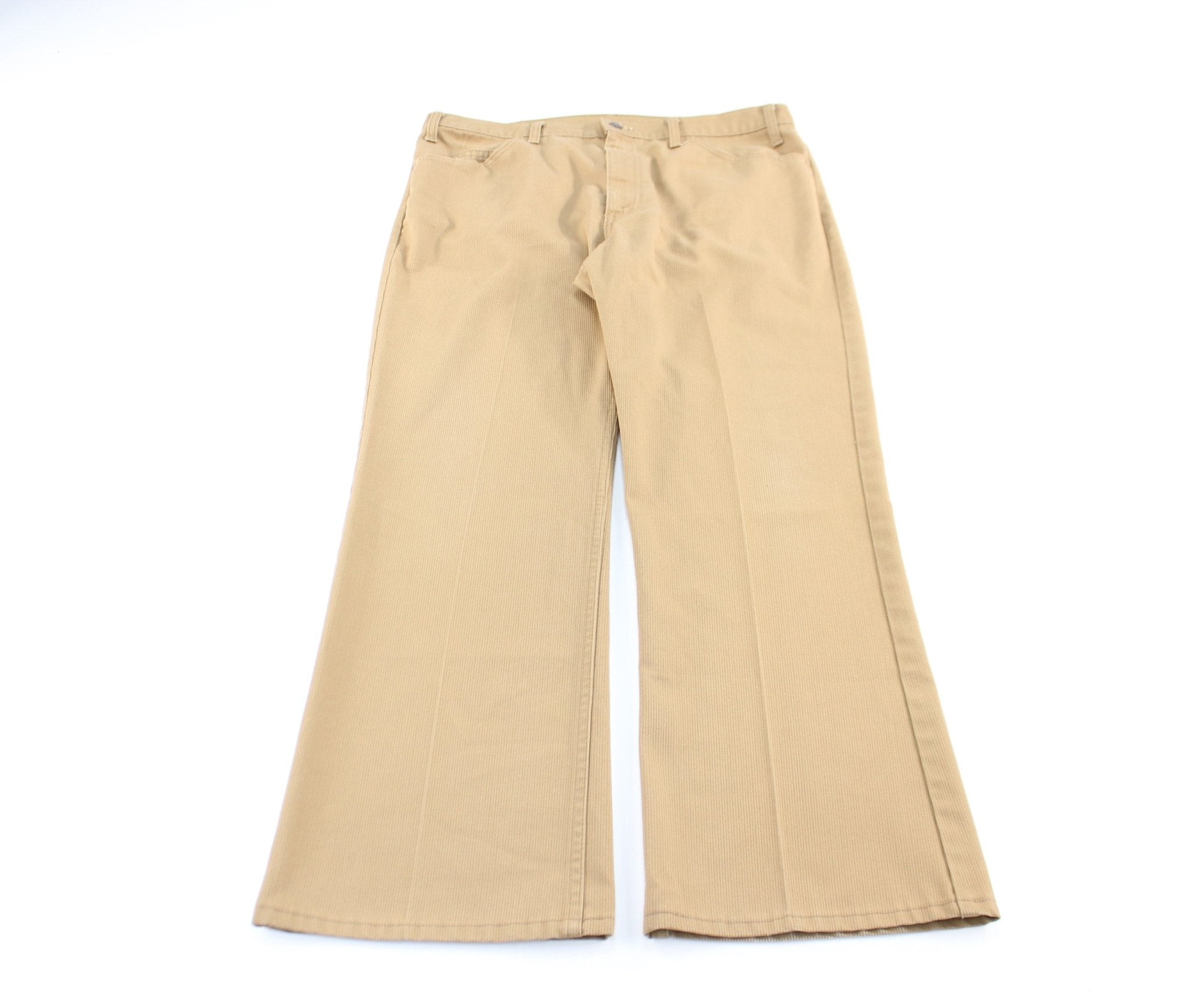 80's Levi's Sta-Prest Tan Slacks - ThriftedThreads.com