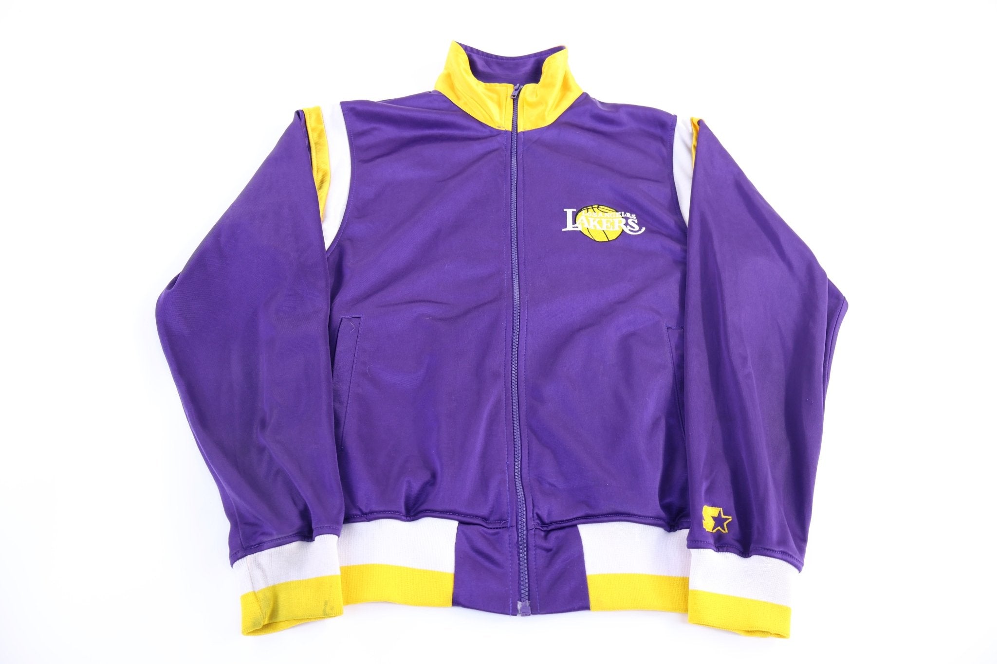 80's Los Angeles Lakers Basketball Track Jacket - Jacket - Thrifted Threads