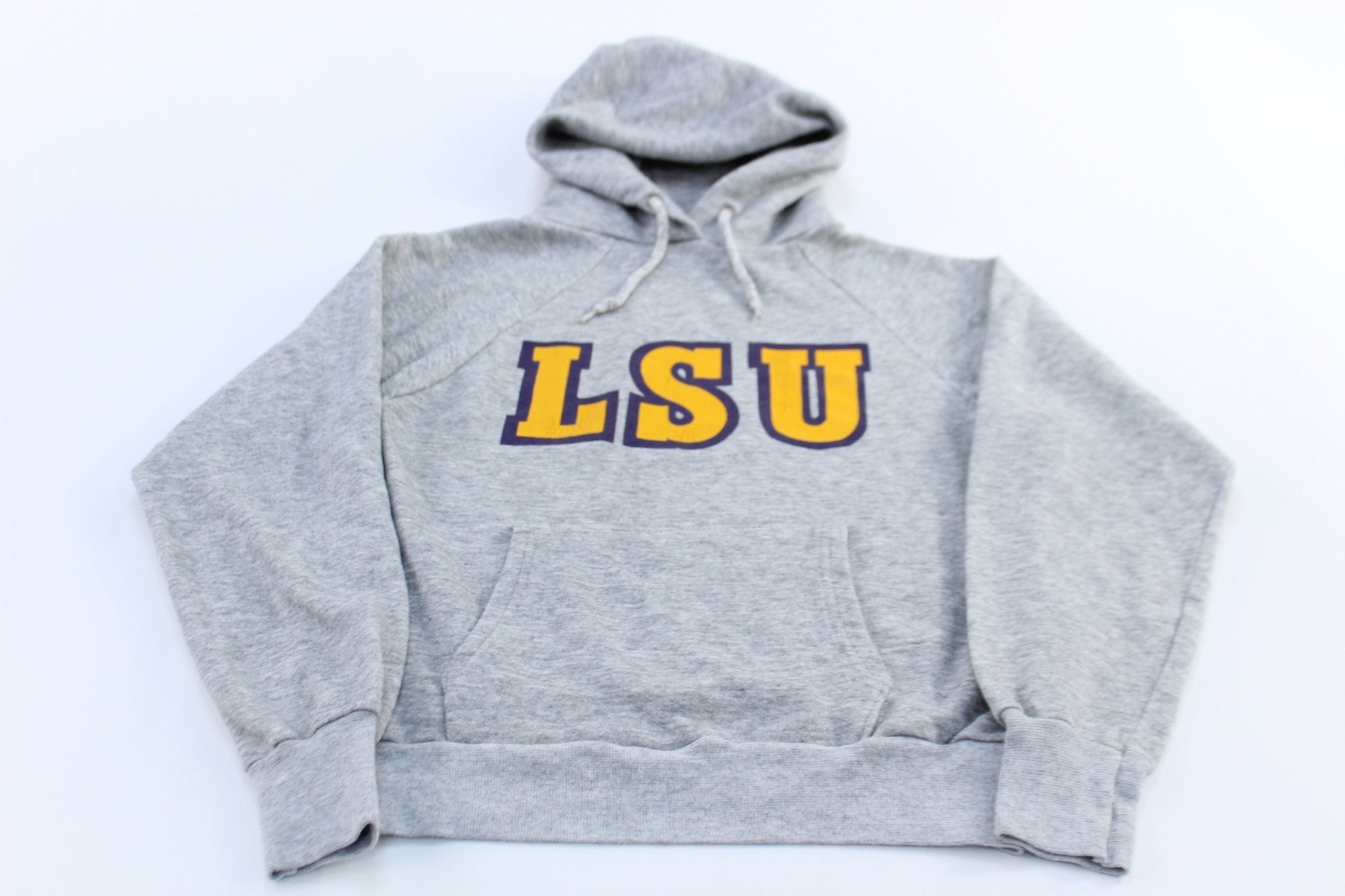80's Louisiana State University Grey Jansport Hoodie - Jackets - Thrifted Threads