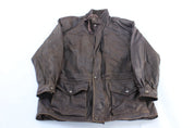 80's Member's Only Brown Leather Zip Up Jacket - ThriftedThreads.com
