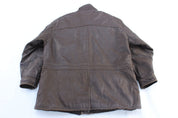 80's Member's Only Brown Leather Zip Up Jacket - Jacket - Thrifted Threads