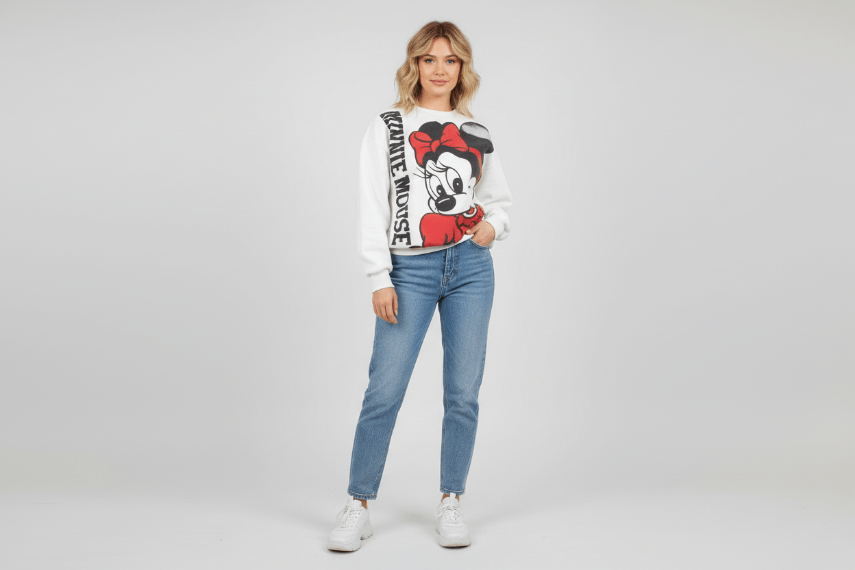 80's Minnie Mouse Graphic Sweatshirt - ThriftedThreads.com