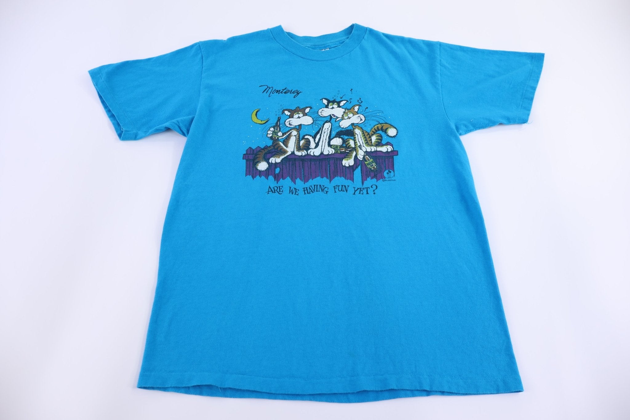 80's Monterey Cats Humor Graphic T-shirt - Shirts & Tops - Thrifted Threads