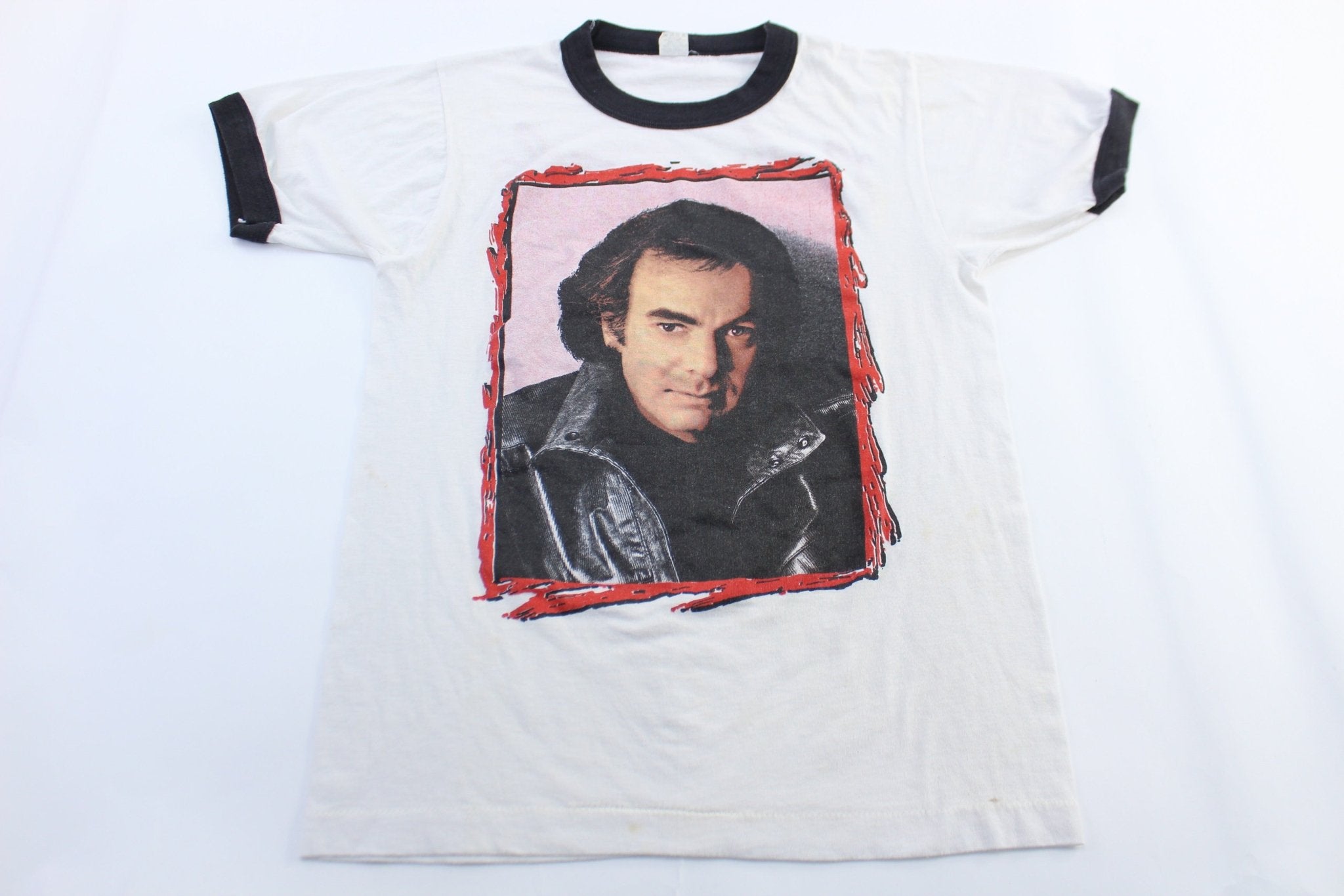 80's Neil Diamond On Tour Ringer T-Shirt - ThriftedThreads.com