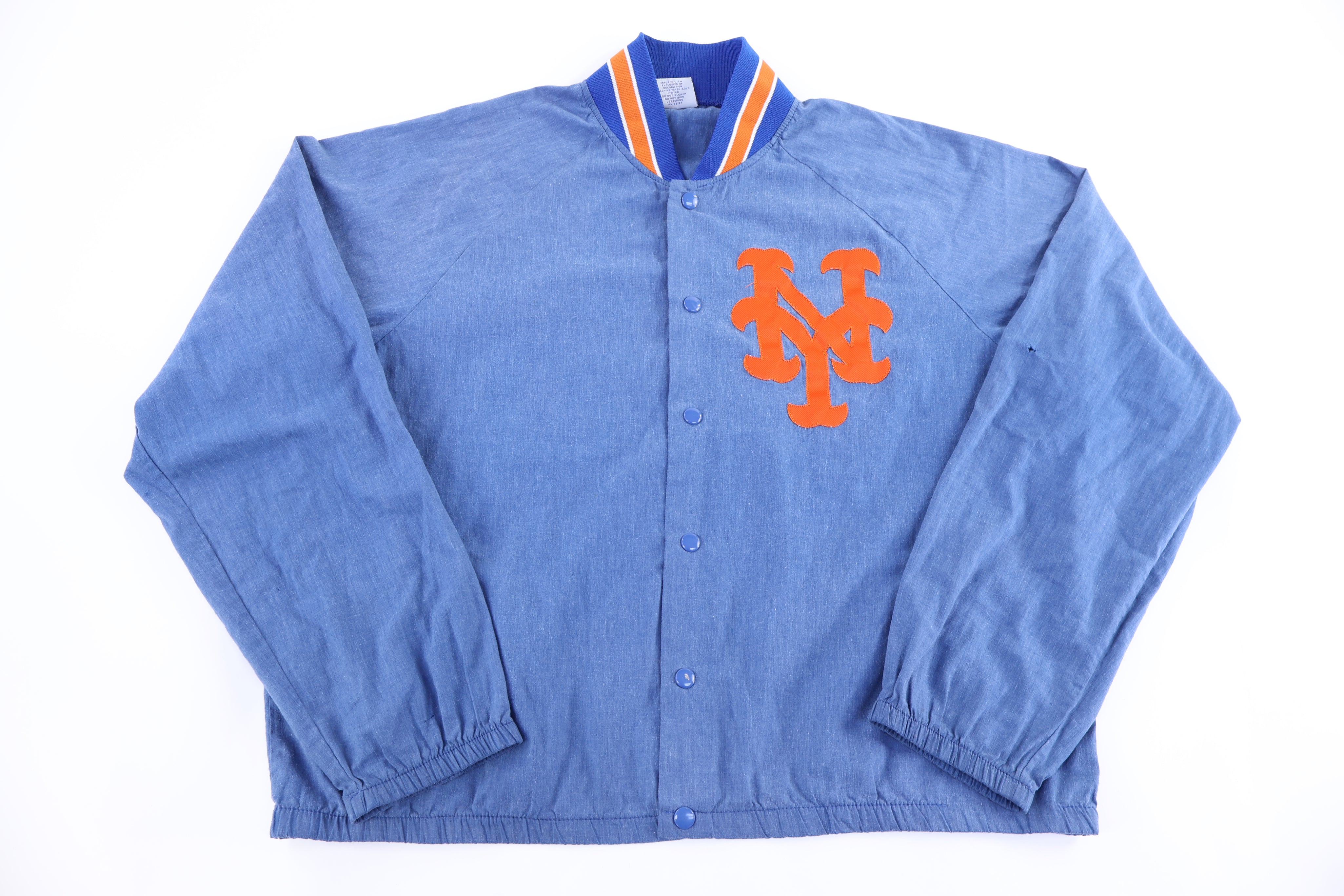 80's New York Mets Baseball Full Snap Jacket - Jacket - Thrifted Threads