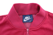 80's Nike Embroidered Logo Burgundy, Navy, & White Zip Up Jacket - Jacket - Thrifted Threads