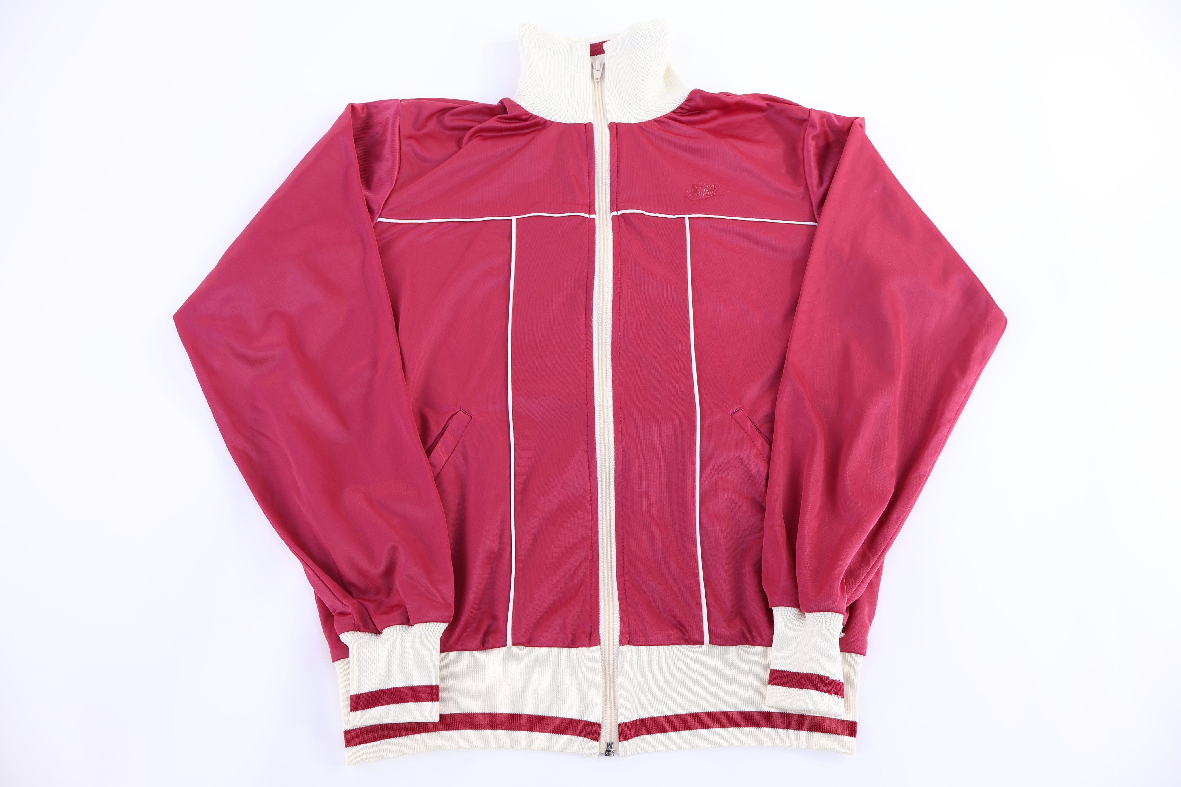 80's Nike Embroidered Logo Full Zip Windbreaker - Jacket - Thrifted Threads