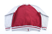 80's Nike Embroidered Logo Grey & Maroon Zip Up Jacket - Jackets - Thrifted Threads