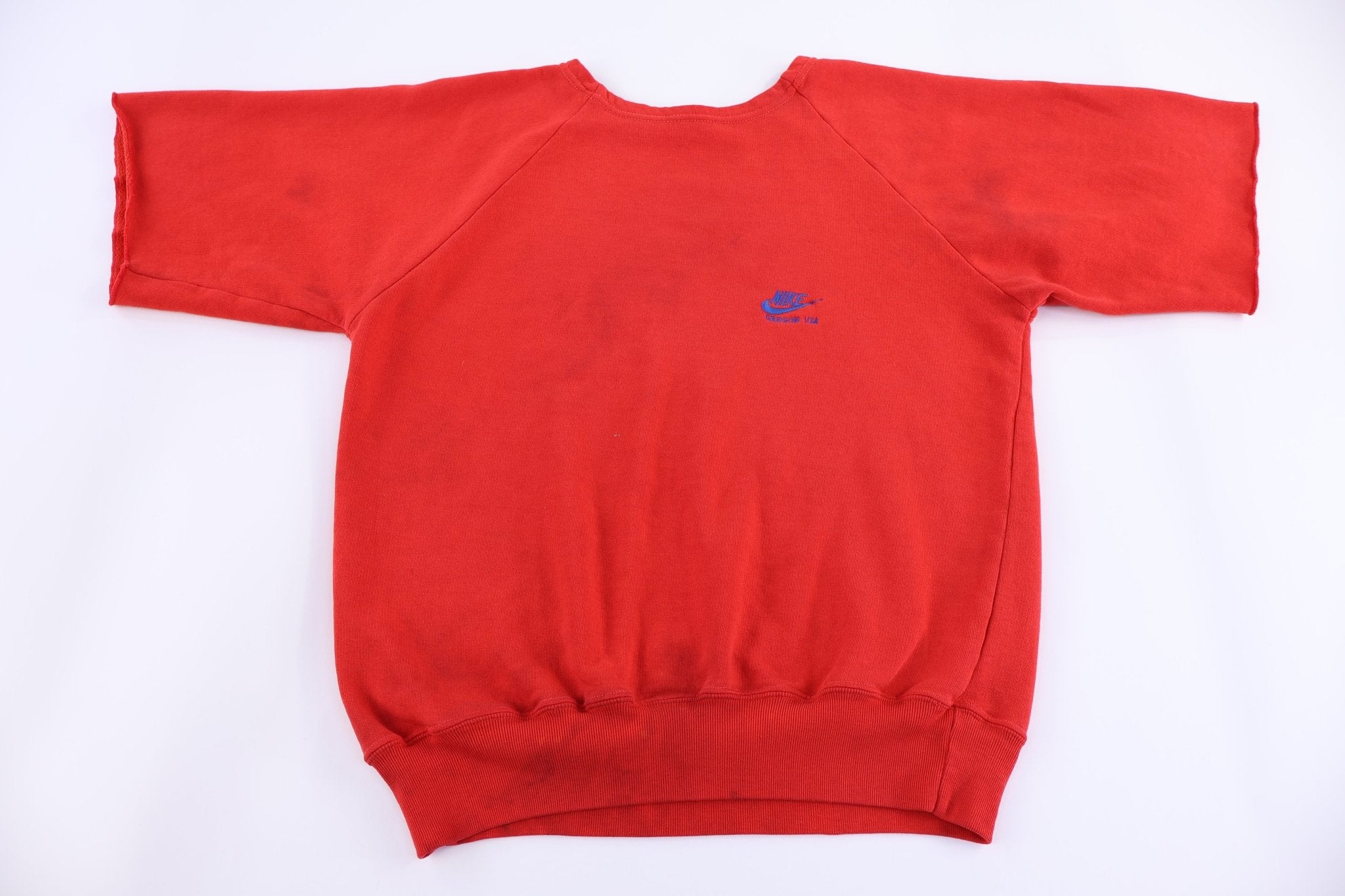 80's Nike Embroidered Logo Red Pullover - Sweater - Thrifted Threads