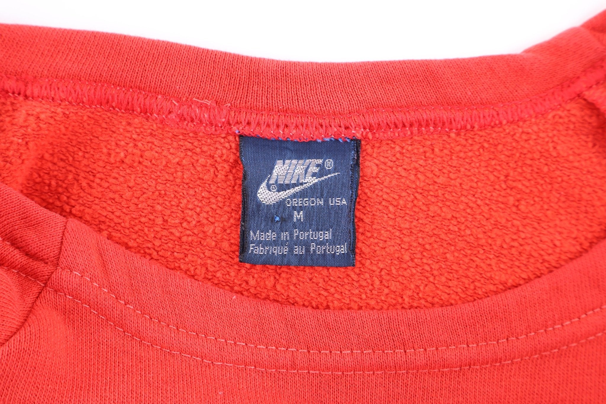 80's Nike Embroidered Logo Red Pullover - Sweater - Thrifted Threads