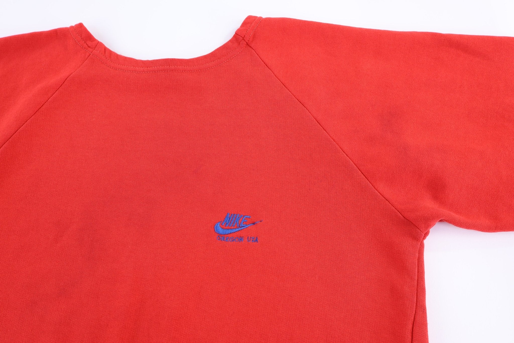 80's Nike Embroidered Logo Red Pullover - Sweater - Thrifted Threads