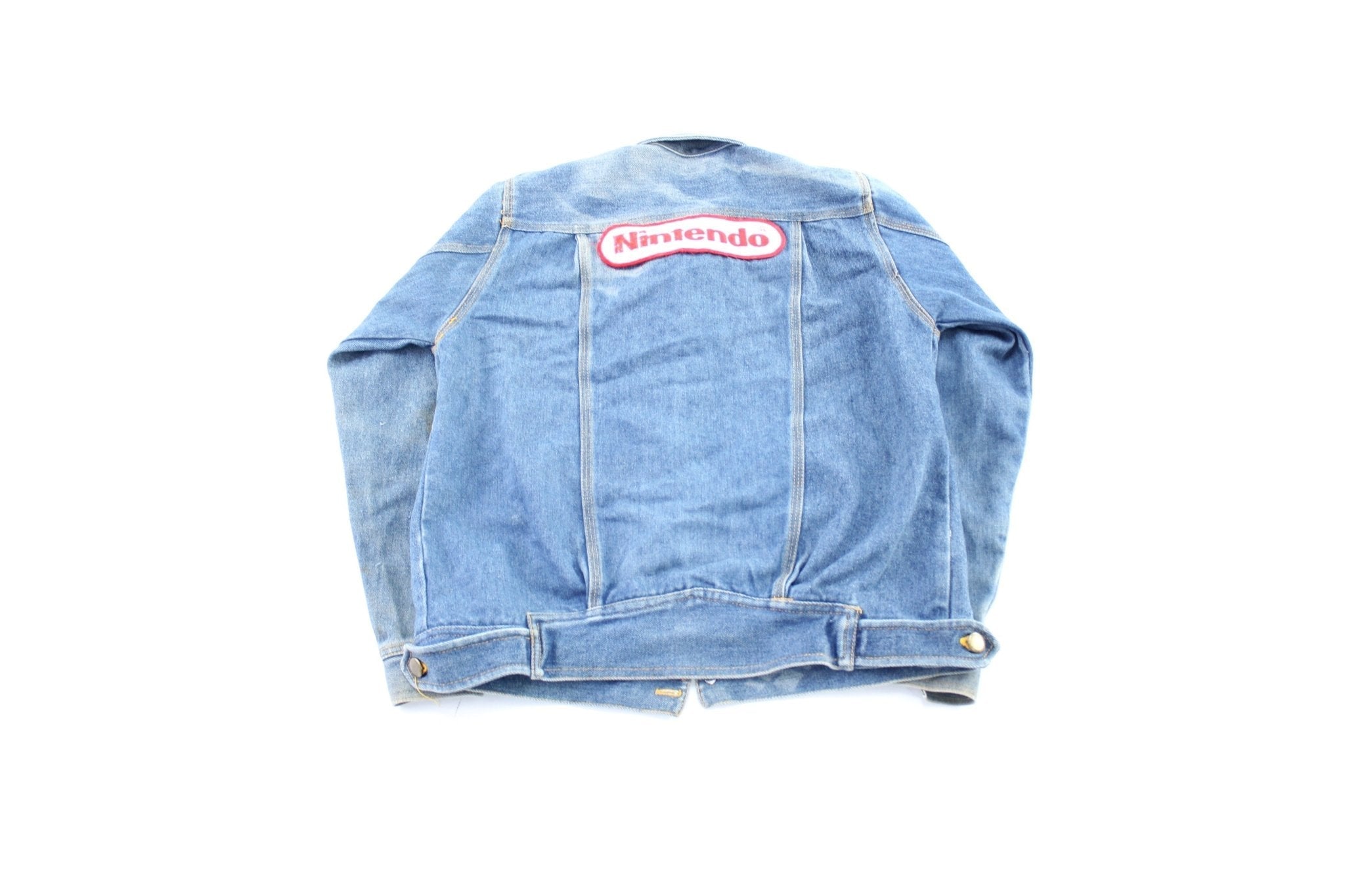 80's Nintendo West Side Classics Embroidered Patches Denim Jacket - Jacket - Thrifted Threads