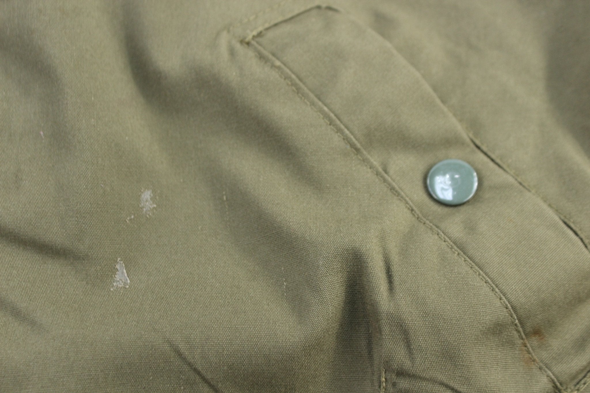 80's Olive Green Full Zip Flight Jacket - Jacket - Thrifted Threads