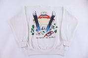80's Polar Bear Skiing Graphic Sweatshirt - Sweatshirt - Thrifted Threads