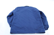80's Red, Blue, & White Striped Racing Jacket - ThriftedThreads.com