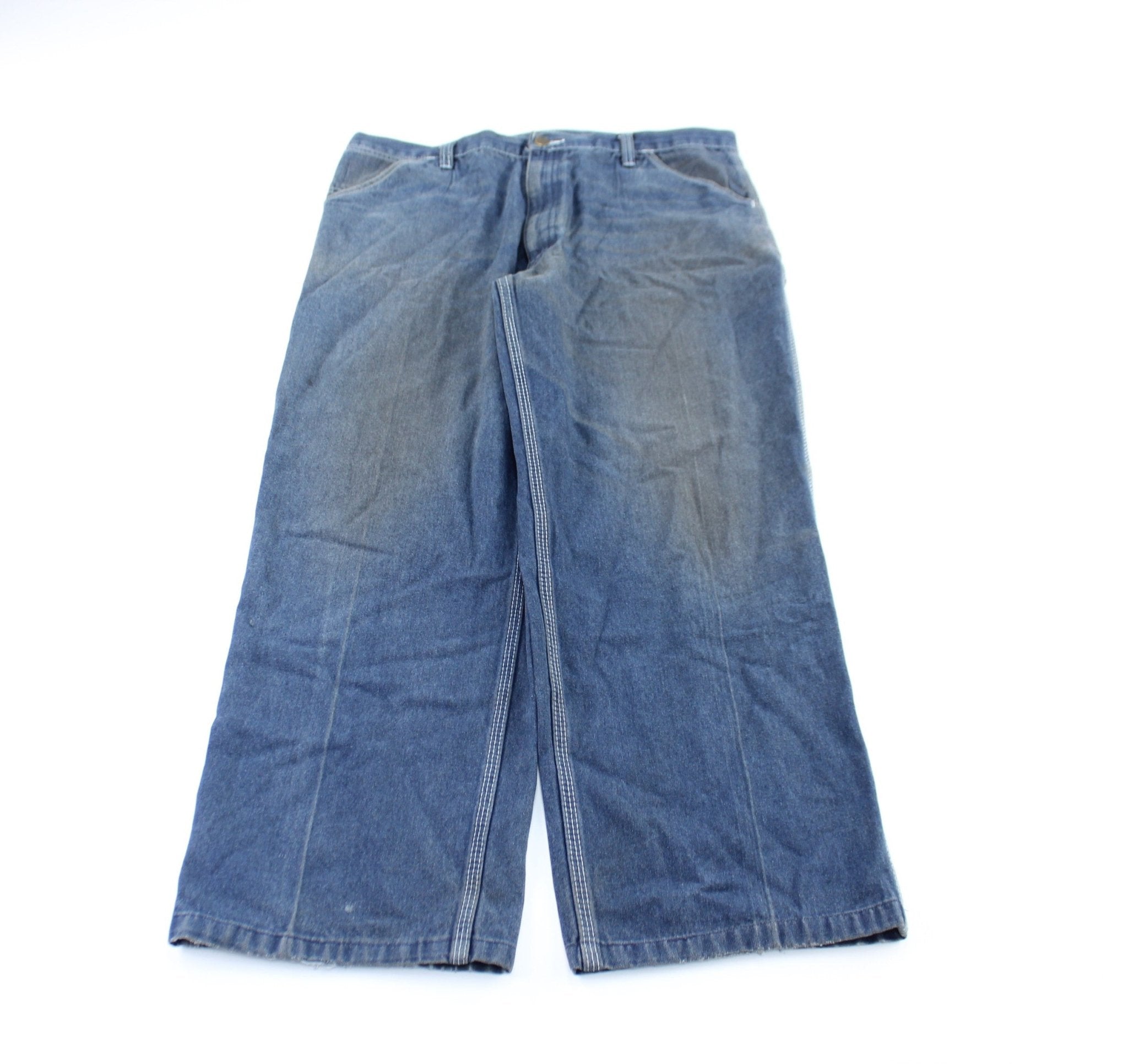 80's Roebucks Denim Carpenter Jeans - ThriftedThreads.com