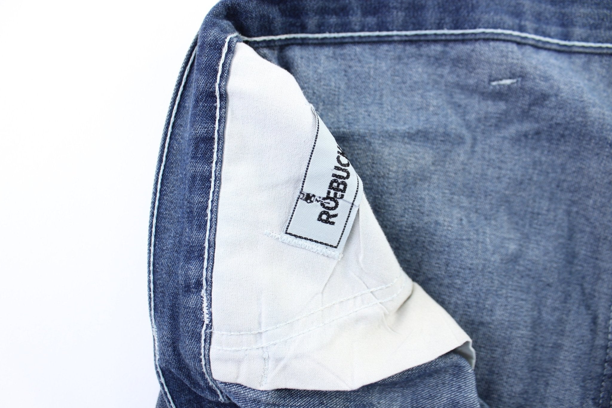 80's Roebucks Denim Carpenter Jeans - ThriftedThreads.com