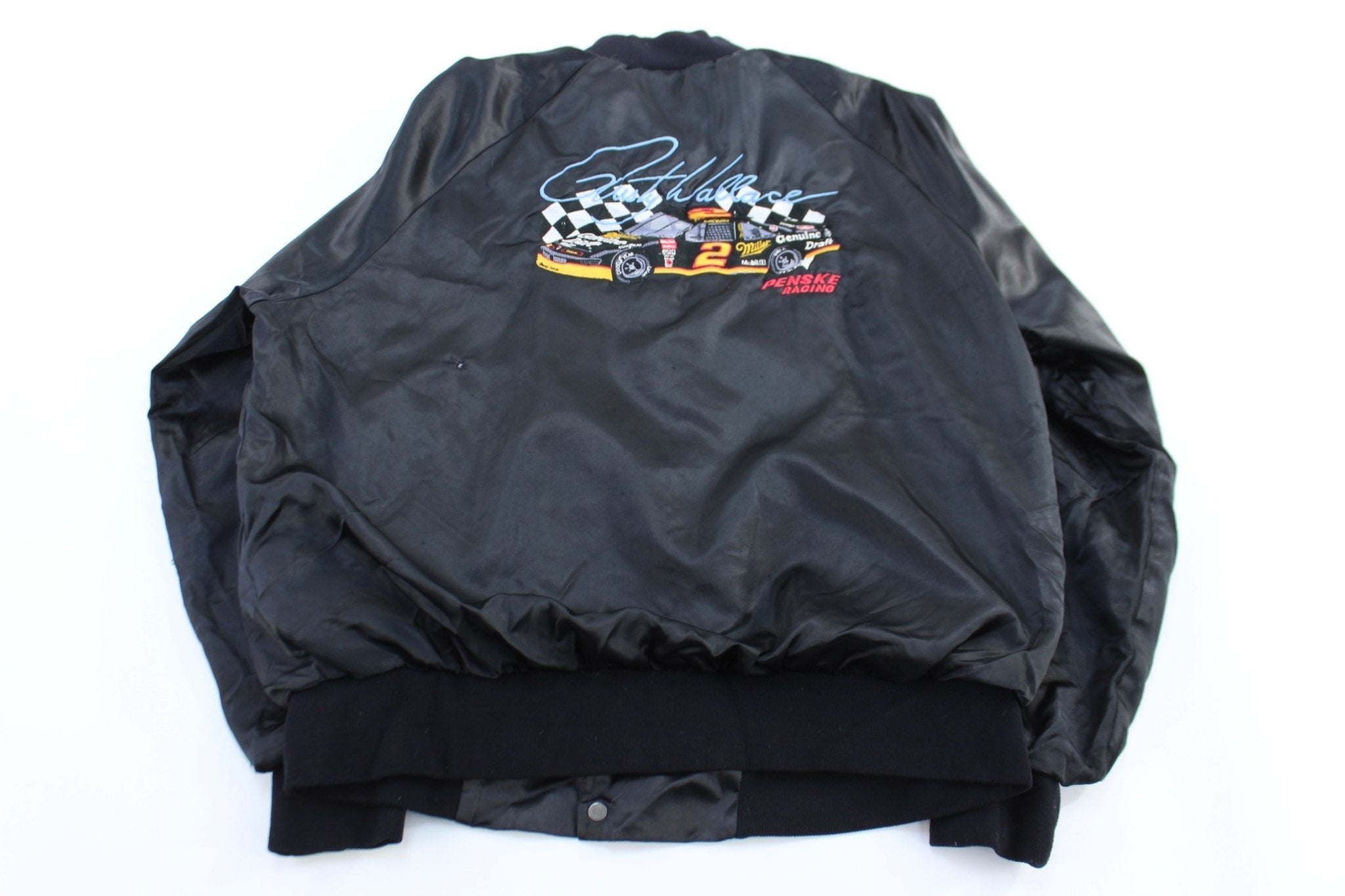 80's Rusty Wallace Racing Bomber Jacket - Jacket - Thrifted Threads