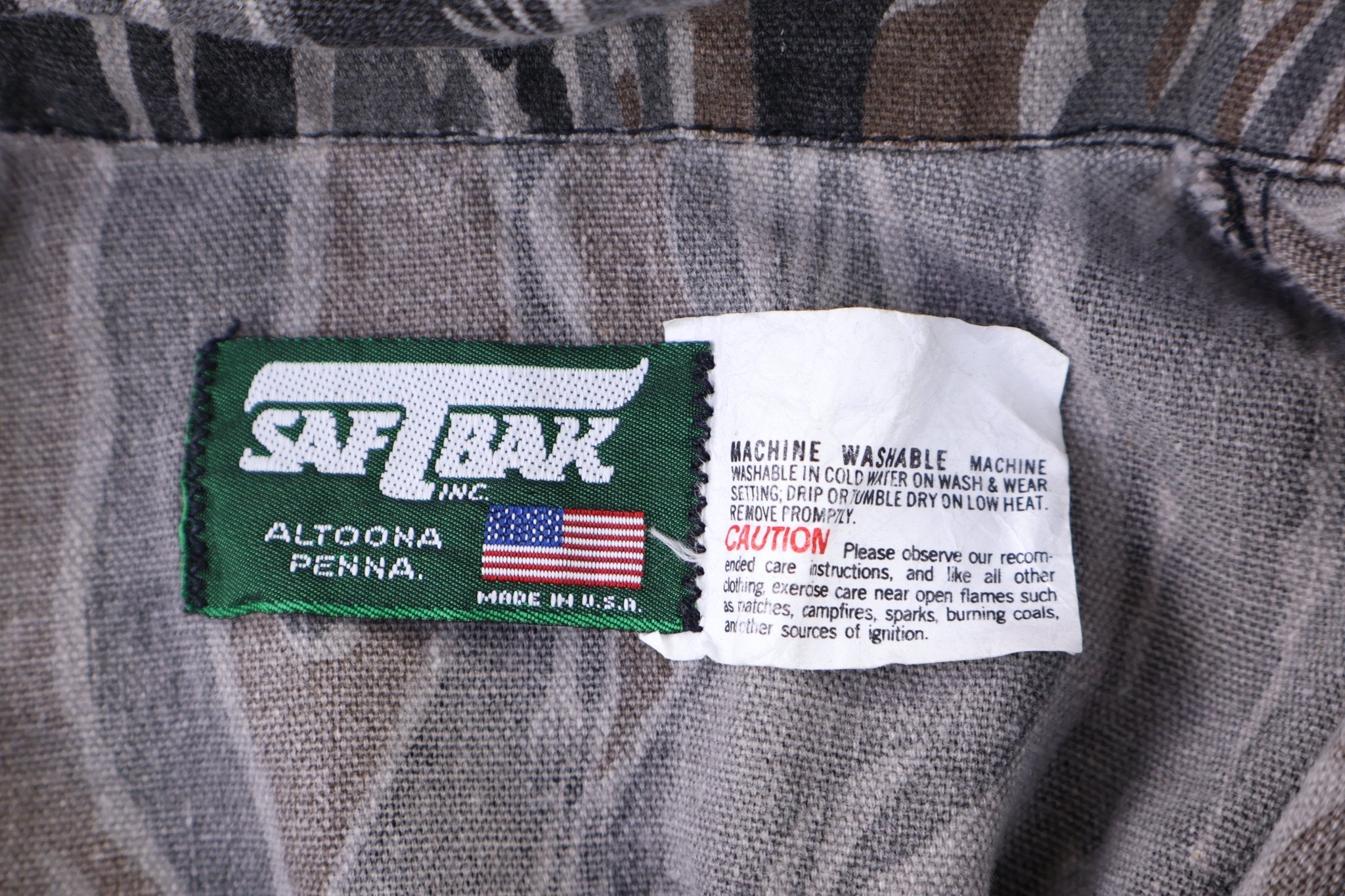 80's Saf Bak Lightweight Camo Chore Jacket - Jacket - Thrifted Threads