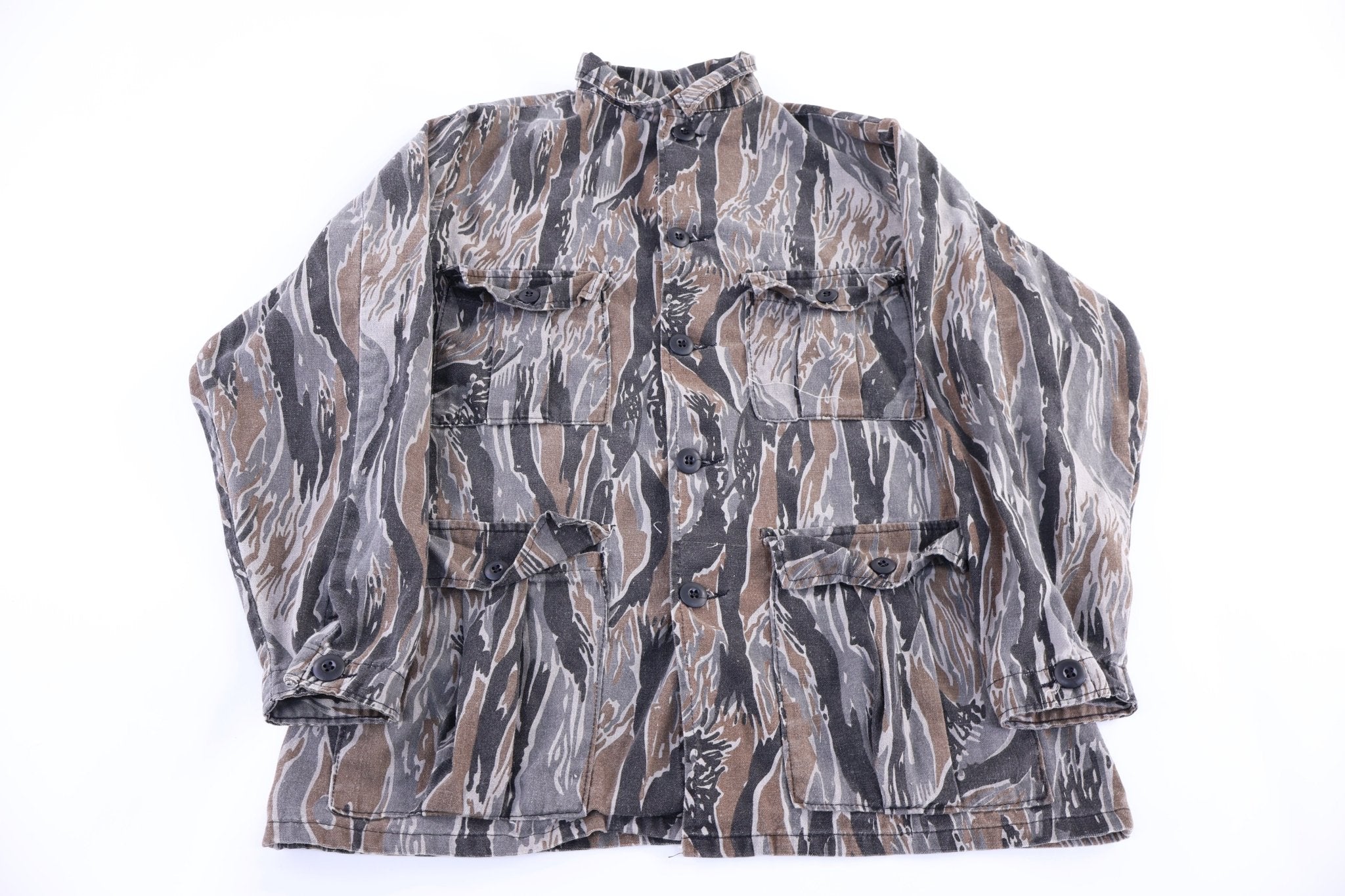 80's Saf Bak Lightweight Camo Chore Jacket - Jacket - Thrifted Threads